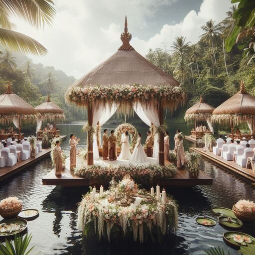 Bali water wedding